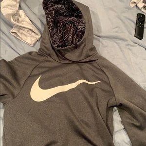 Nike hoodie grey and white